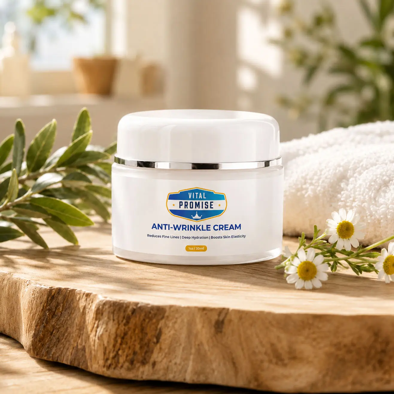 Vital Promise Anti-Wrinkle Cream in a skincare setting